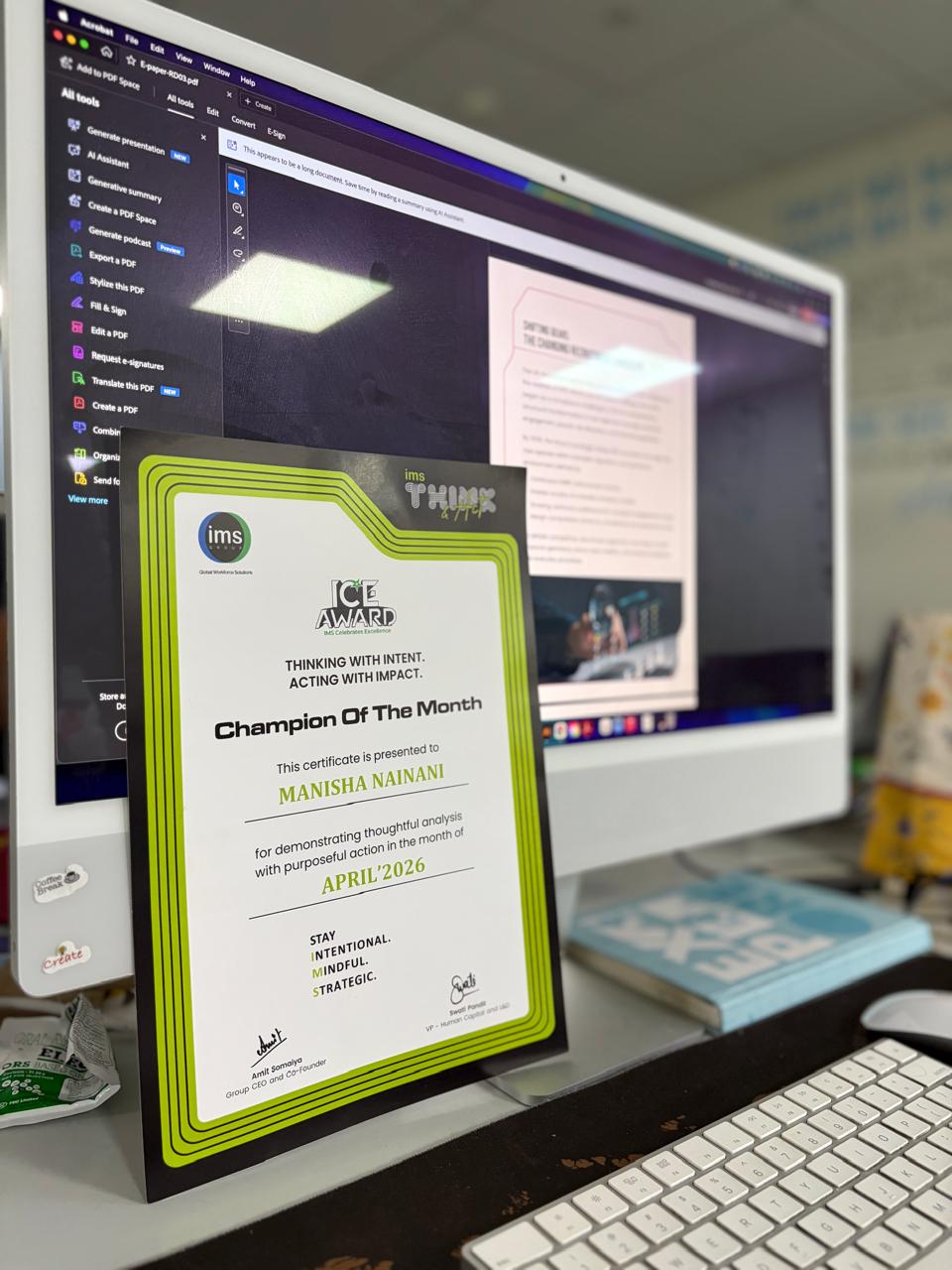 ICE Award, Champion of the Month, April 2026
