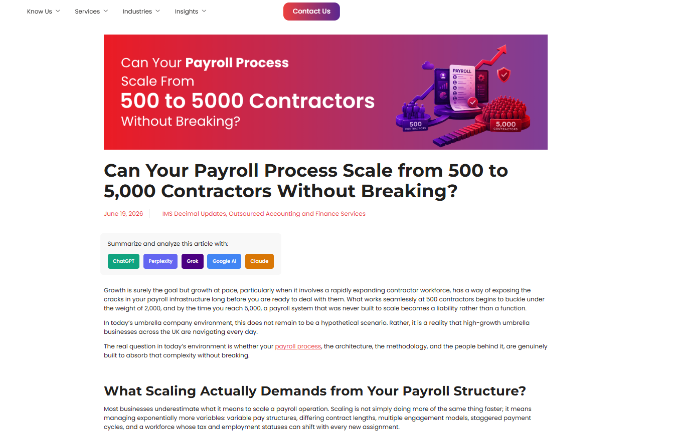 Payroll Scaling Thought Leadership